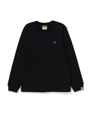 T Shirts Bape Ape Head One Point L/S Noir Femme | SPX-56999183